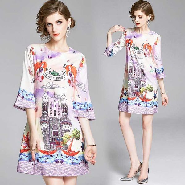 summer women sweet castle pattern print casual dress o neck elegant party short dresses vestidos plus size 210529, Black;gray
summer women sweet castle pattern print casual dress o neck elegant party short dresses vestidos plus size 210529, Black;gray