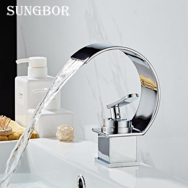 bathroom sink faucets basin faucet chrome cold water waterfall single handle mixer tap deck mount torneira al-7086h
bathroom sink faucets basin faucet chrome cold water waterfall single handle mixer tap deck mount torneira al-7086h