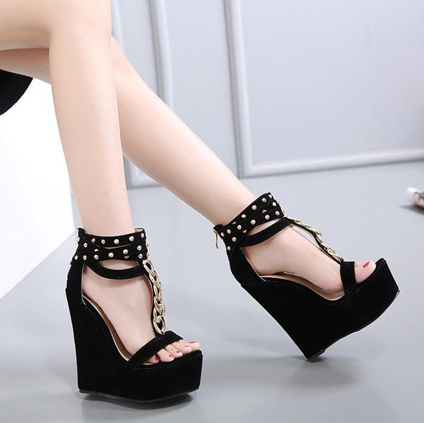 sandals 2021 high heels fashion gladiator women chain platform wedges shoes for shoes d4h2, Black
sandals 2021 high heels fashion gladiator women chain platform wedges shoes for shoes d4h2, Black