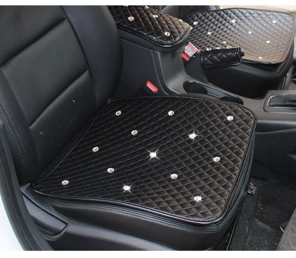simple diamond crystal leather car seat cushion woman universal size auto front pads rhinestone rear back covers 1pcs
simple diamond crystal leather car seat cushion woman universal size auto front pads rhinestone rear back covers 1pcs
