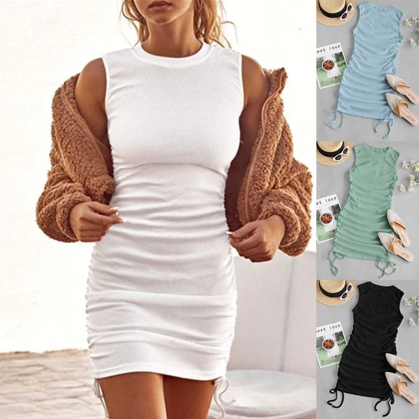 2020 women's tight mini dress waist tuck drawstring party sleeveless mini dress, Black;gray
2020 women's tight mini dress waist tuck drawstring party sleeveless mini dress, Black;gray