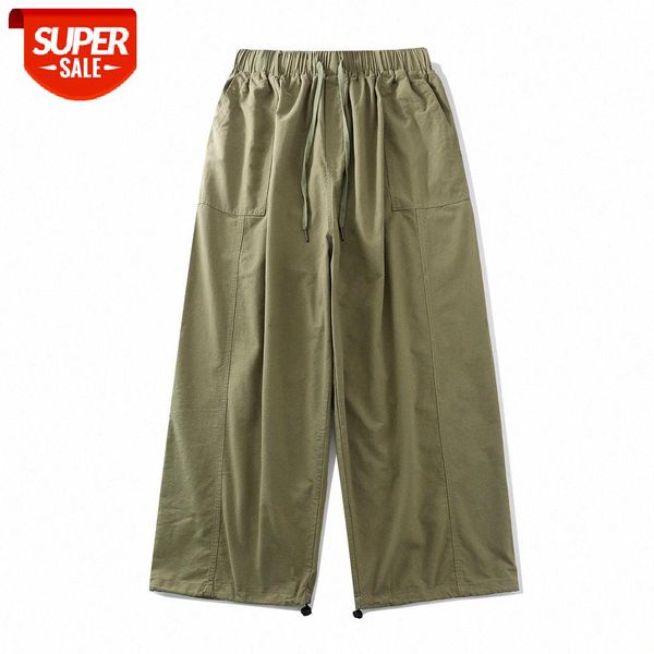 japanese ami khaki overalls men's street retro loose straight trousers casual drawstring #no41, Black
japanese ami khaki overalls men's street retro loose straight trousers casual drawstring #no41, Black