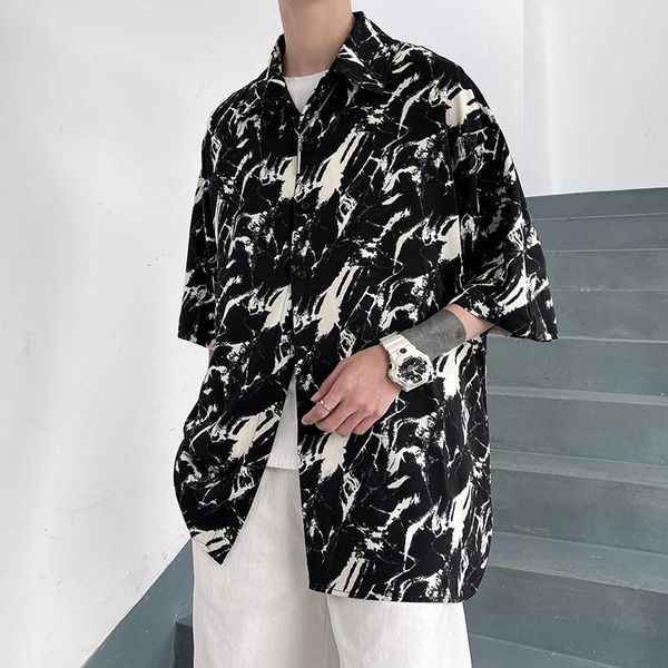summer short-sleeved shirts men's fashion retro printed casual men streetwear loose tie-dye mens hawaiian, White;black
summer short-sleeved shirts men's fashion retro printed casual men streetwear loose tie-dye mens hawaiian, White;black