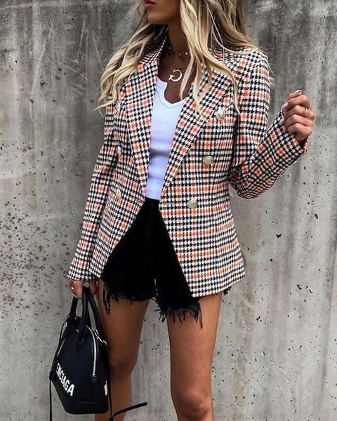 women's suits & blazers suit blazwe coat long sleeve office lady lapel plaid 2021, White;black
women's suits & blazers suit blazwe coat long sleeve office lady lapel plaid 2021, White;black