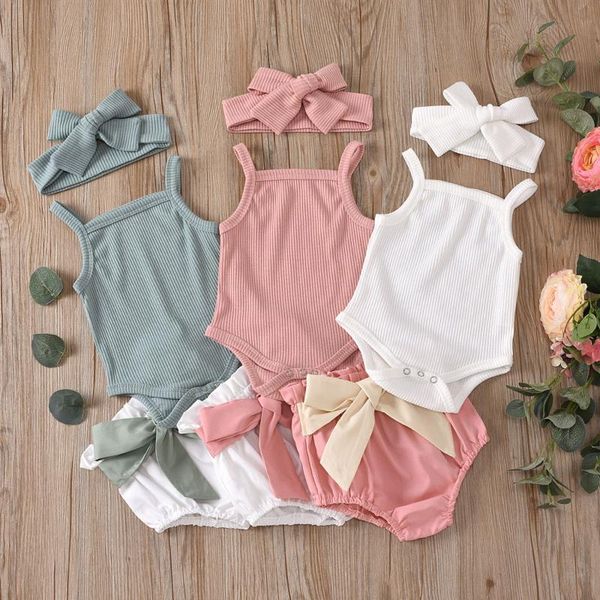 infant baby girls solid romper bodysuit bowknot shorts headbands outfits girl clothes ropa niña meisjes kleding clothing sets, White
infant baby girls solid romper bodysuit bowknot shorts headbands outfits girl clothes ropa niña meisjes kleding clothing sets, White
