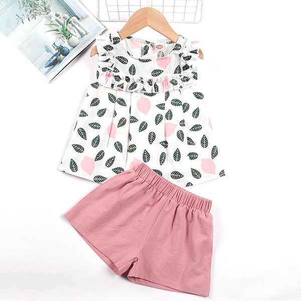 fashion infant kid girl clothes children summer leaf t-shirt solid short pant 2pcs outfits set clothing for 2-6years old sets, White
fashion infant kid girl clothes children summer leaf t-shirt solid short pant 2pcs outfits set clothing for 2-6years old sets, White