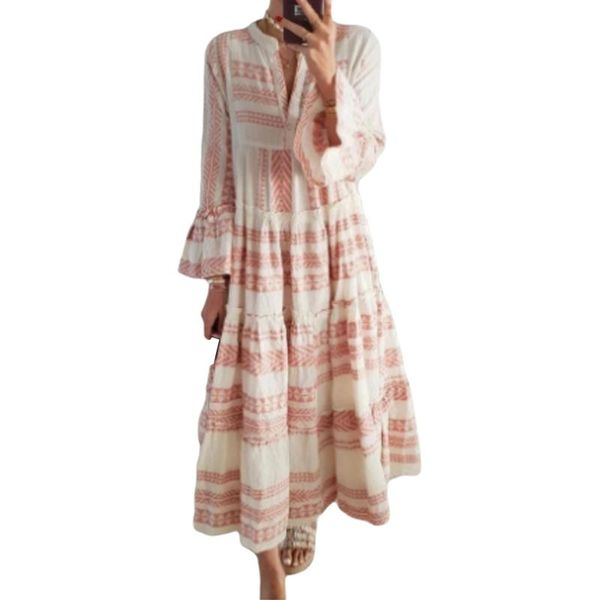 casual dresses women fashion geometric print dress flare sleeve v-neck for beach vacation daily wear, Black;gray
casual dresses women fashion geometric print dress flare sleeve v-neck for beach vacation daily wear, Black;gray