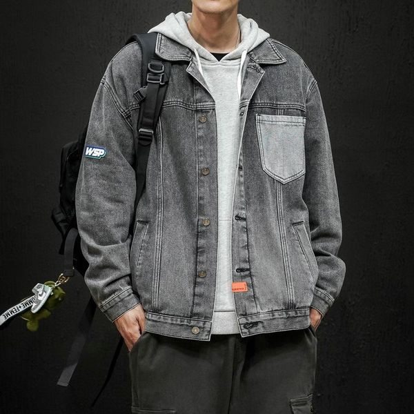 men's jackets denim jacket men autumn style korean trendy handsome tooling tide brand jean multi-pockets, Black;brown
men's jackets denim jacket men autumn style korean trendy handsome tooling tide brand jean multi-pockets, Black;brown