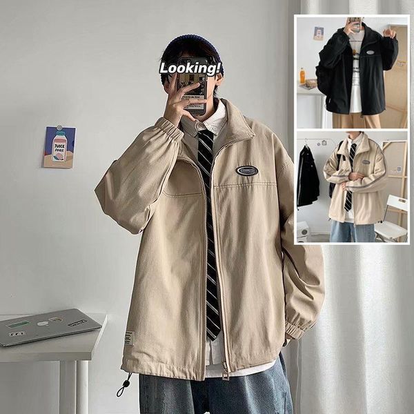 men's jackets 2021 autumn splicing lapel loose jacket trendy brand clothes japanese casual youth handsome, Black;brown
men's jackets 2021 autumn splicing lapel loose jacket trendy brand clothes japanese casual youth handsome, Black;brown