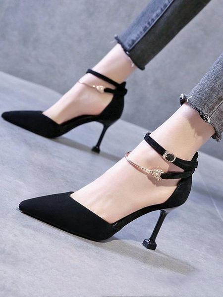 sandals spring style button female french girl pointed fairy thin heel high shoes, Black
sandals spring style button female french girl pointed fairy thin heel high shoes, Black