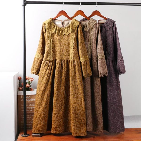 women's wool & blends 2021 autumn and winter products japanese mori retro round neck lace wood ears thickened warm long-sleeved jacket, Black
women's wool & blends 2021 autumn and winter products japanese mori retro round neck lace wood ears thickened warm long-sleeved jacket, Black