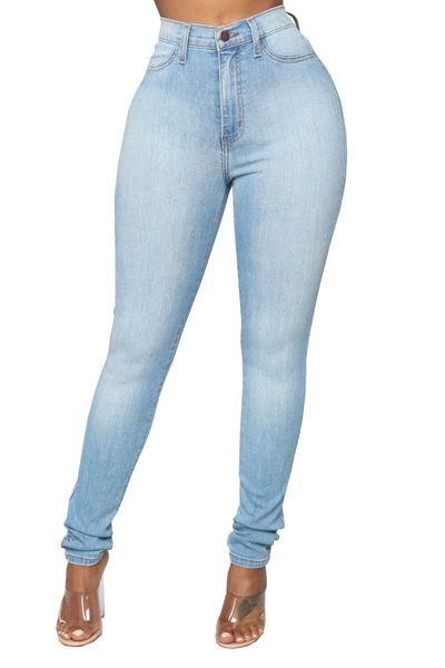 office lady slim high waist women jeans fashion solid skinny denim pencil bleached ankle- length pants women's, Blue
office lady slim high waist women jeans fashion solid skinny denim pencil bleached ankle- length pants women's, Blue