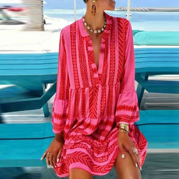 casual dresses v-neck bohemain women summer short sleeve striped mini party beach loose sundress female i68j, Black;gray
casual dresses v-neck bohemain women summer short sleeve striped mini party beach loose sundress female i68j, Black;gray