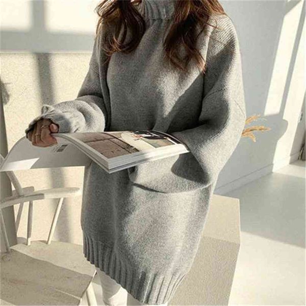 winter spring women's sweaters korean style turtleneck warm pullover oversize long knitwear sw9585 210427, White;black
winter spring women's sweaters korean style turtleneck warm pullover oversize long knitwear sw9585 210427, White;black