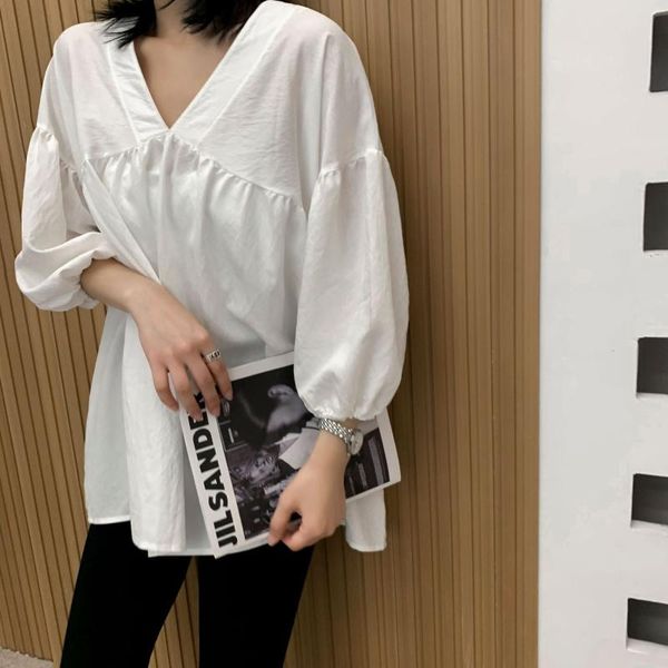women's blouses & shirts vanovich fashion women and v-neck spring autumn 2022 ladies nine-sleeve clothing, White
women's blouses & shirts vanovich fashion women and v-neck spring autumn 2022 ladies nine-sleeve clothing, White