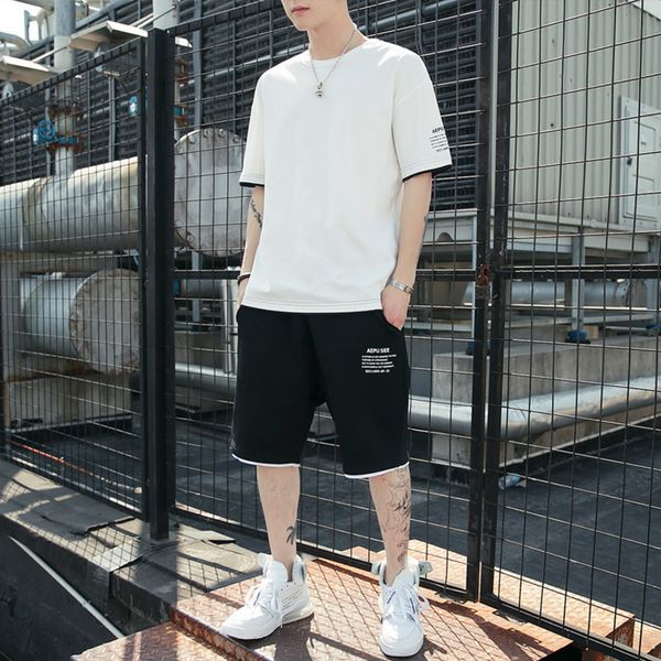 cotton short t-shirt summer 2021 t-shirt half sve bottomed shirt shorts sports two piece men's suit, Gray
cotton short t-shirt summer 2021 t-shirt half sve bottomed shirt shorts sports two piece men's suit, Gray