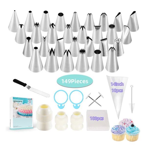 baking & pastry tools 149pcs/set cake decoration stainless steel nozzles converter cream bag diy confectionery cupcake sets
baking & pastry tools 149pcs/set cake decoration stainless steel nozzles converter cream bag diy confectionery cupcake sets
