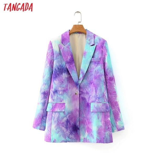 women purple tie dye blazer coat vintage notched collar long sleeve fashion female loose chic da131 210416, Black
women purple tie dye blazer coat vintage notched collar long sleeve fashion female loose chic da131 210416, Black