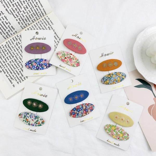youth beautiful grils noble floral design fabric cover art embroidery oval hair clip accessories, Slivery;white
youth beautiful grils noble floral design fabric cover art embroidery oval hair clip accessories, Slivery;white