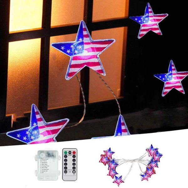 strings independence day flag shaped led copper wire lamp string lights remote control operated decorative outdoor light #t3g 
strings independence day flag shaped led copper wire lamp string lights remote control operated decorative outdoor light #t3g