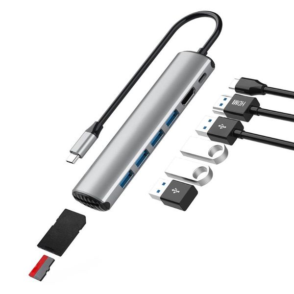 hubs 8 in 1 usb type-c hub converter 5gbps adapter sd tf card reader 60w pd charging c dock for lapdesktop
hubs 8 in 1 usb type-c hub converter 5gbps adapter sd tf card reader 60w pd charging c dock for lapdesktop
