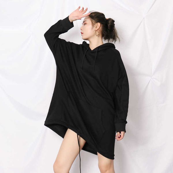 fashion fleece hoodies 2021 spring solid color women's sweater hooded loose large bat long sleeve irregular lace up blouse, Black
fashion fleece hoodies 2021 spring solid color women's sweater hooded loose large bat long sleeve irregular lace up blouse, Black