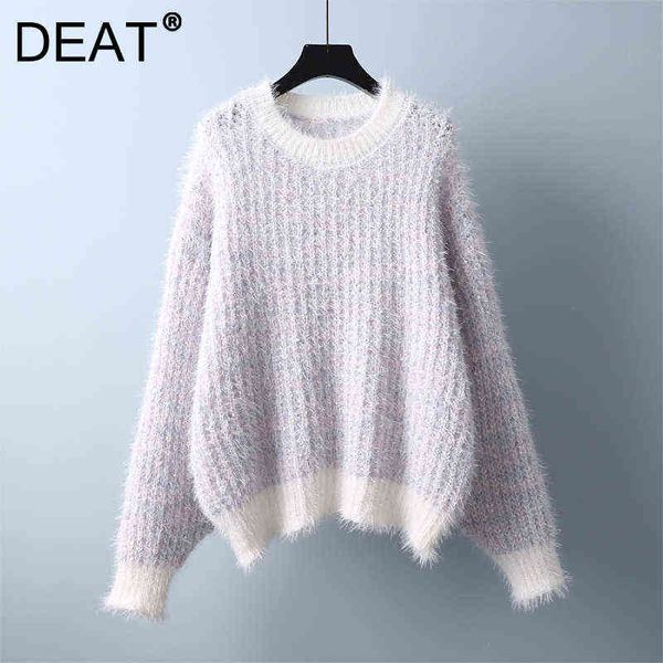 deat women sweater knitted hit color round collar full sleeve casual style loose pullover 2021 autumn fashion 15ak667 y1110, White;black
deat women sweater knitted hit color round collar full sleeve casual style loose pullover 2021 autumn fashion 15ak667 y1110, White;black