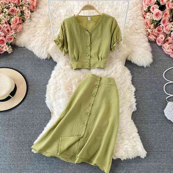 retro elegant puff sleeve v-neck shirt short with skrit women vestidos two-piece suit high waist a-line skirt sets summer, Gray
retro elegant puff sleeve v-neck shirt short with skrit women vestidos two-piece suit high waist a-line skirt sets summer, Gray