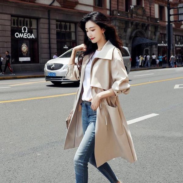 women's trench coats women long section solid color coat light weight casual lady's windbreak collection, Tan;black
women's trench coats women long section solid color coat light weight casual lady's windbreak collection, Tan;black