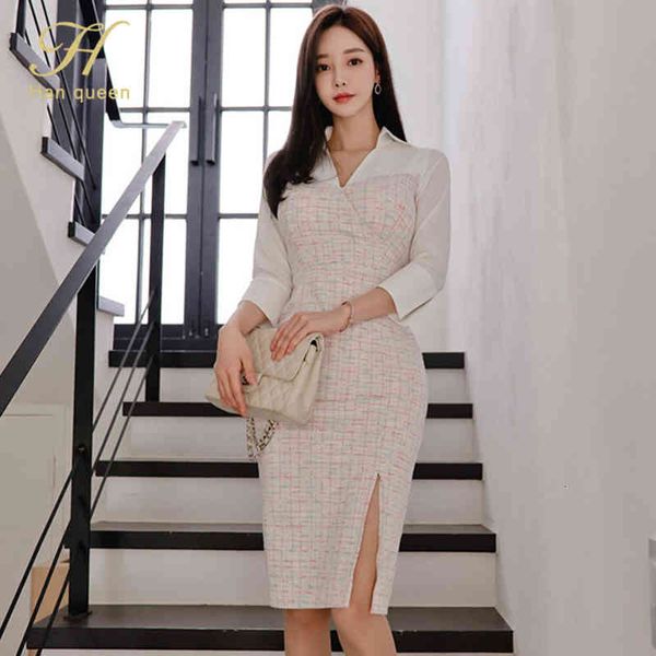 dresses 3/4 sleeve stitching print pencil women spring fashion slim party korean es bodycon sheath vestidos, Black;gray 
dresses 3/4 sleeve stitching print pencil women spring fashion slim party korean es bodycon sheath vestidos, Black;gray