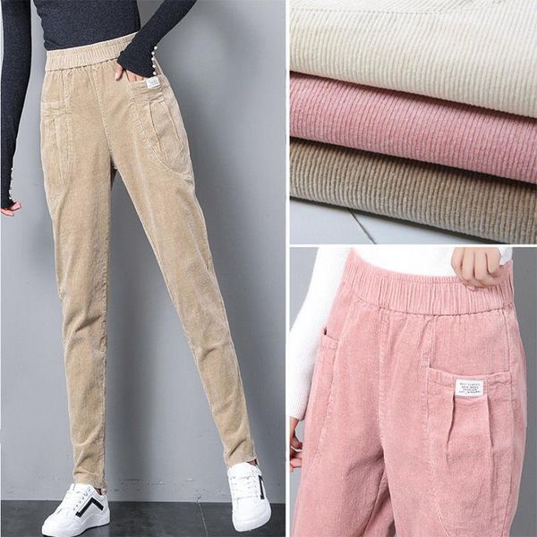 women's pants & capris 2021 spring autumn woman corduroy solid color female fashion thick ladies loose long elastic waist trousers q241, Black;white
women's pants & capris 2021 spring autumn woman corduroy solid color female fashion thick ladies loose long elastic waist trousers q241, Black;white