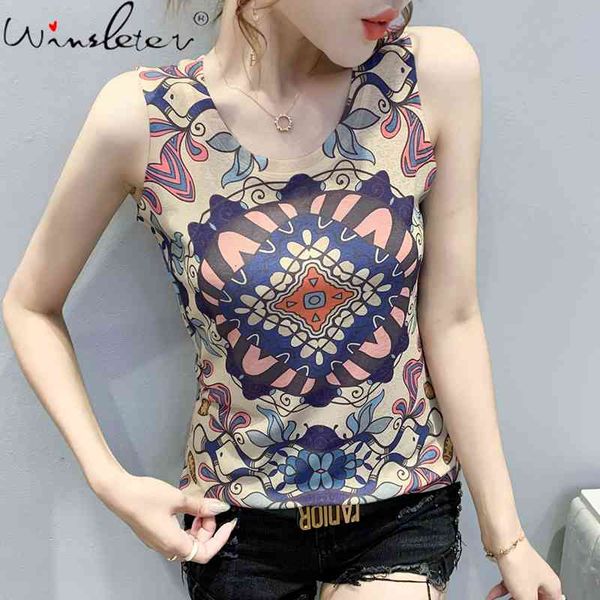 women's tanks & camis summer european clothes thin vest fashion o-neck print flower women sleeveless bottoming shirt all, White
women's tanks & camis summer european clothes thin vest fashion o-neck print flower women sleeveless bottoming shirt all, White
