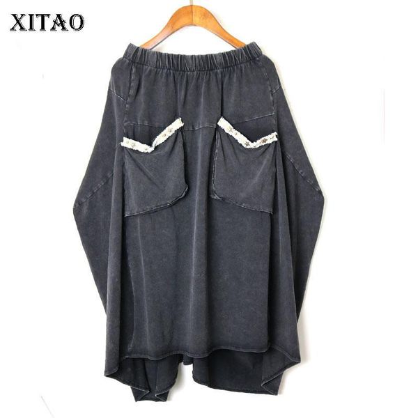 skirts xitao irregular black skirt fashion women pocket 2021 spring summer pleated elastic waist minority style xj4077
skirts xitao irregular black skirt fashion women pocket 2021 spring summer pleated elastic waist minority style xj4077