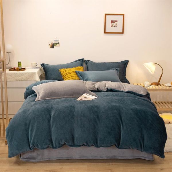bedding sets 2021 solid color two-piece flannel milk velvet four-piece suit double large 220x240 household duvet cover dark green gray
bedding sets 2021 solid color two-piece flannel milk velvet four-piece suit double large 220x240 household duvet cover dark green gray