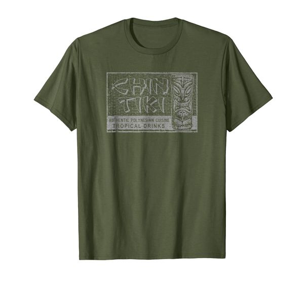 chin tiki cocktail lounge vintage detroit t-shirt design, White;black 
chin tiki cocktail lounge vintage detroit t-shirt design, White;black