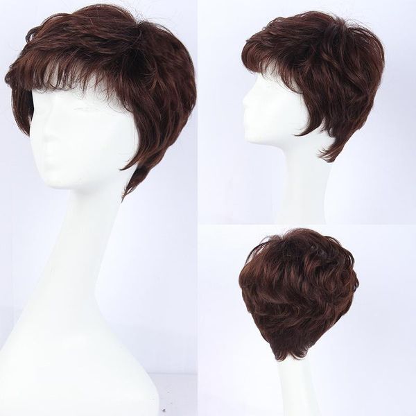 wig female short curly hair real human middle-aged and elderly mother fashion wig.1, Black
wig female short curly hair real human middle-aged and elderly mother fashion wig.1, Black