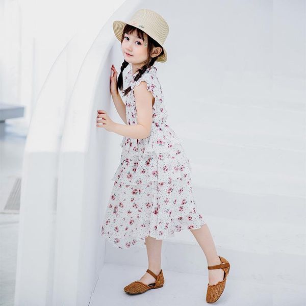girl's dresses girls summer chiffon dress children clothes beach floral holiday sleeveless little kids clothing, Red;yellow
girl's dresses girls summer chiffon dress children clothes beach floral holiday sleeveless little kids clothing, Red;yellow