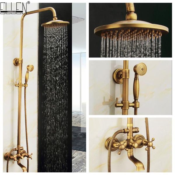 vidric wall mounted bathroom rain shower set antique bronze rainfall with hand brass faucet sets el400
vidric wall mounted bathroom rain shower set antique bronze rainfall with hand brass faucet sets el400