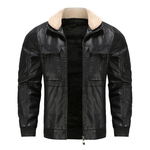 men's fur & faux men leather suede jacket motorcycle pu male winter keep warm bomber jackets outerwear coat, Black
men's fur & faux men leather suede jacket motorcycle pu male winter keep warm bomber jackets outerwear coat, Black
