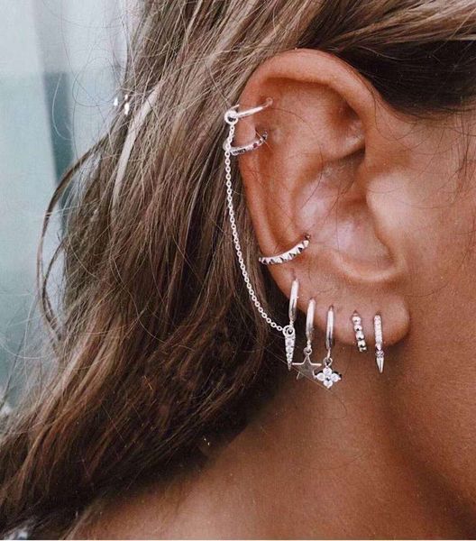 8-piece set of silver women's ear bag tassel clip rings non puncture false cartilage earrings
8-piece set of silver women's ear bag tassel clip rings non puncture false cartilage earrings