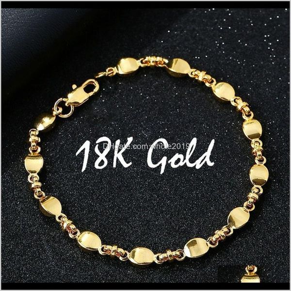 charm jewelry drop delivery 2021 18k 5mm men and women fashion bracelet simple gold couple bracelets dssge, Golden;silver
charm jewelry drop delivery 2021 18k 5mm men and women fashion bracelet simple gold couple bracelets dssge, Golden;silver