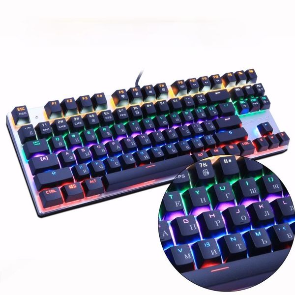 keyboards mechanical keyboard 87/104 keys blue switch gaming for tablet deskrussian sticker
keyboards mechanical keyboard 87/104 keys blue switch gaming for tablet deskrussian sticker