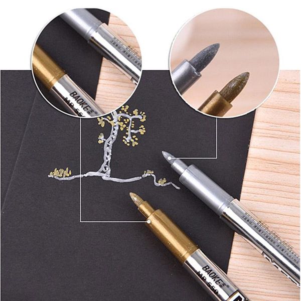 highlighters 2pcs gold silver metallic color pens highlight waterproof permanent paint marker office school supplies art markers, Black;red
highlighters 2pcs gold silver metallic color pens highlight waterproof permanent paint marker office school supplies art markers, Black;red