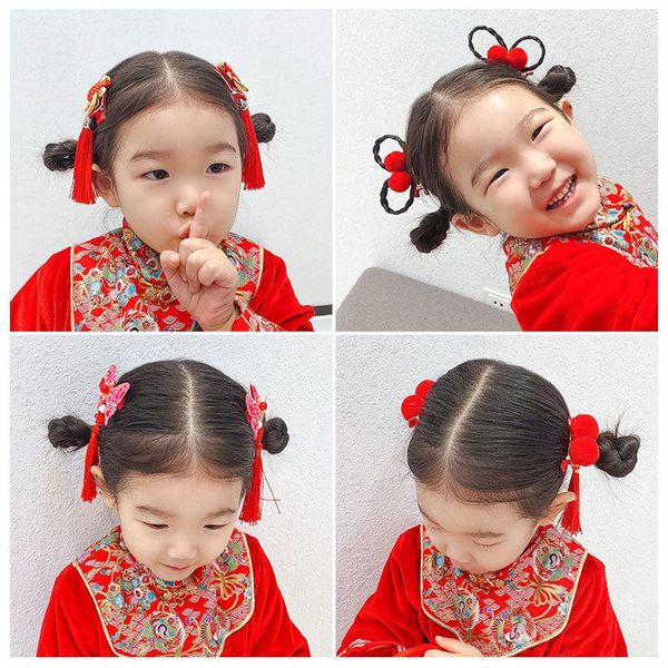 hair accessories chinese style children's tang clothes pair clip year's antique tassel hairpin set girls' festive baby, Slivery;white
hair accessories chinese style children's tang clothes pair clip year's antique tassel hairpin set girls' festive baby, Slivery;white