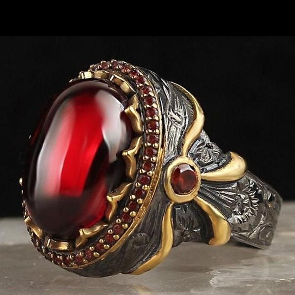 wedding rings fashion vintage red crystal ring for men anniversary engagement jewelry gift luxury, Slivery;golden
wedding rings fashion vintage red crystal ring for men anniversary engagement jewelry gift luxury, Slivery;golden