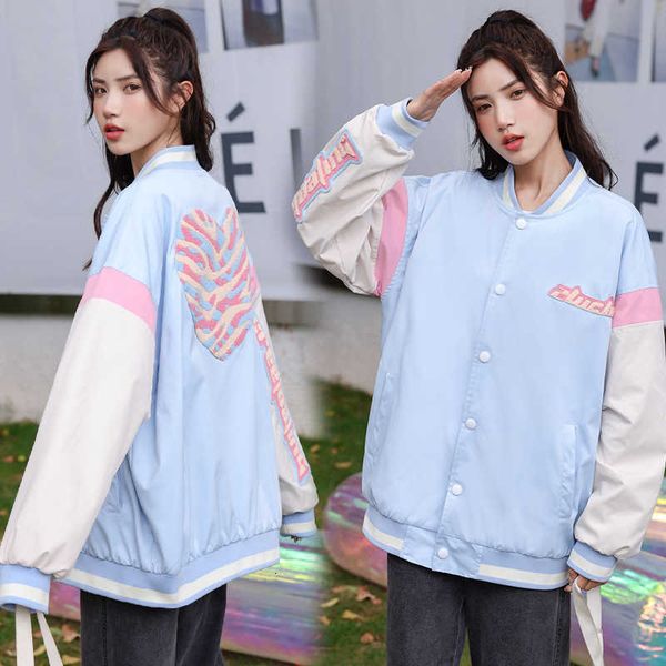 2021 autumn student junior high school loose coat versatile casual et sports baseball et female, Black;brown
2021 autumn student junior high school loose coat versatile casual et sports baseball et female, Black;brown