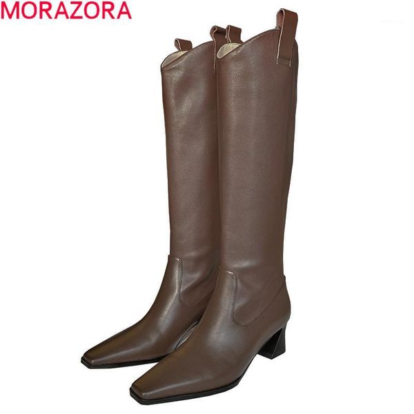 boots morazora 2021 arrival women ladies shoes genuine letaher knee high thick heels square toe woman1, Black
boots morazora 2021 arrival women ladies shoes genuine letaher knee high thick heels square toe woman1, Black