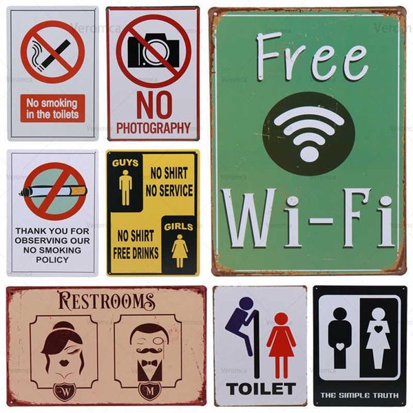 affiche métallique vintage sans fumée avec wi-fi, peinture en fer, pour toilettes, pub, club, décor
affiche métallique vintage sans fumée avec wi-fi, peinture en fer, pour toilettes, pub, club, décor
