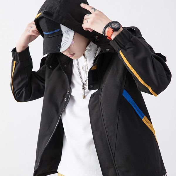 spring and autumn fashion casual wild tide brand detachable hooded jacket streetwear men's jackets, Black;brown
spring and autumn fashion casual wild tide brand detachable hooded jacket streetwear men's jackets, Black;brown