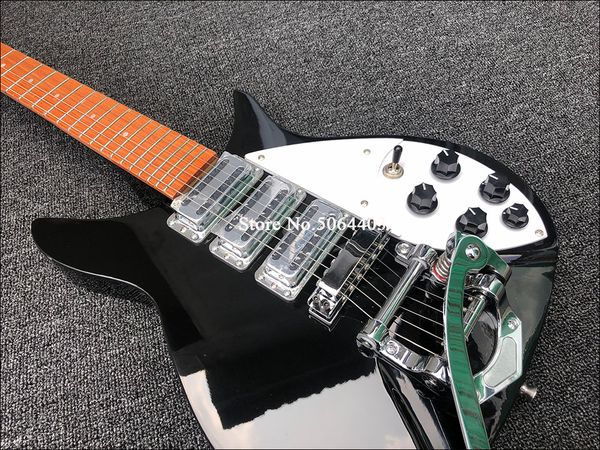 25 electric guitar, rickenback-6 string electric guitar, bright black paint, high-quality material, double edging, custom store
25 electric guitar, rickenback-6 string electric guitar, bright black paint, high-quality material, double edging, custom store